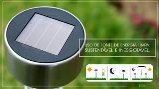 Luminária  balizador solar para Jardim ecológica