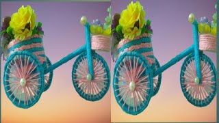 Beautiful decorative bike tutorial/woolen showpiece making idea
