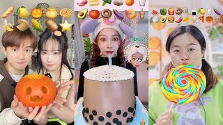 Asmr Eating Emoji Foods 🍭🧋🍿🥑🍓🍉🥑🍰🥩🍅🍦 Relaxing Tiktok Food | Satisfying