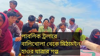 পাবলিক ট্রলারে বালিখোলা থেকে মিঠাম‌ইন যাত্রার গল্প। Kishoreganj, Bangladesh