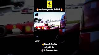 Barrichello and schumacher at indianapolis 2002🔥🥶 #formula1 #f1 #shorts