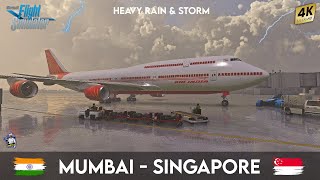 Mumbai To Singapore | Microsoft Flight Simulator 2020 | With ATC Calls | Air India | The Game Flix