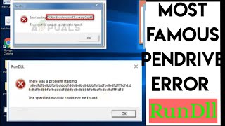 Fix RunDll error of pendrive|fix all type of RunDll error | todospecial pendrive error