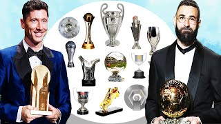 Robert Lewandowski Vs Karim Benzema All Awards & Trophies Comparison - Filmy2oons