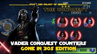 Counter Darth Vader Empire DV in Conquest with Gone in 30s Data Disk Set | SWGOH