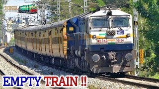 EMD powers an EMPTY Rake | BENGALURU - KANNUR Express | Indian Railways Train Videos