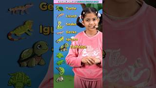 Top 10 Reptiles 🦎 in English | Kids English Learning | Learn with Adi | Adi Connection #shorts