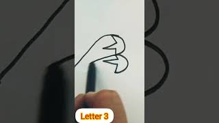 Alphabet Drawing | Letter Drawing for kids | Number Drawing for kids#shorts #headtolearn