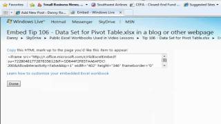How to Embed an Interactive Excel Workbook in a Blog Post