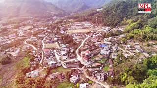 Arial View of Gensi Town, Lower Siang Arunachal Pradesh.@Inbox us for Drone Short.