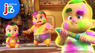 Slime Chase! 🌊 Mighty Little Bheem: Festival of Colors | Netflix Jr