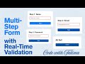Multi-Step Form with Real-Time Validation using HTML & CSS Only | Smart Form UI Design