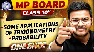 MP Board Class 10th Maths 🔥 | Trigonometry Applications \u0026 Probability in One Shot! 🚀✅