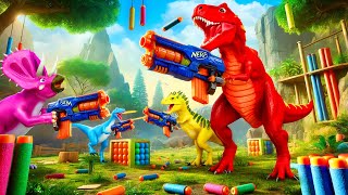 Jurassic Dinosaurs NERF Gun Battle: A Fun and Action-Packed Dino Adventure!