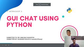 GUI Chat Application using Python | Socket Programming