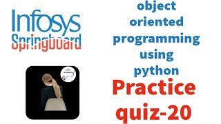 object oriented programming using python practice quiz