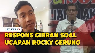 Respons Gibran Soal Rocky Gerung Dilaporkan Diduga Hina Jokowi