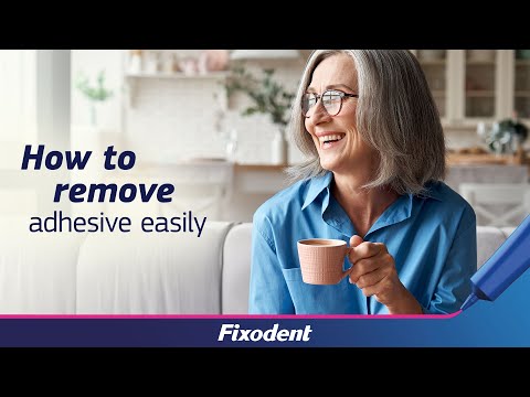 How do I remove Fixodent adhesive?