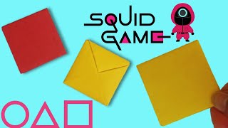 Squid Game craft || How to make Ddakji paper Flipping Card || Craftboat