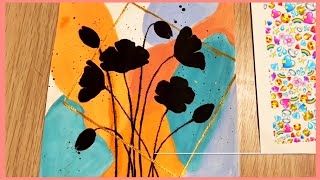 Wild Poppies abstract art / painting abstract / Acrylic art / Relaxing Art with Umar