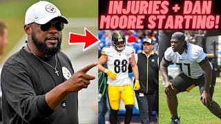 Mike Tomlin Gives MAJOR UPDATE at 1st Day of TRAINING CAMP! INJURIES + Moore Starting (Steelers News