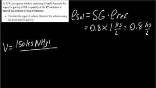 Example Specific Gravity (process variables pt 2)