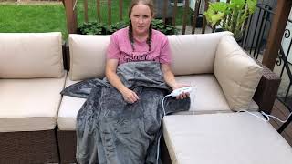 Customer review： Sunvivi super super soft electric throw —Sunvivi Heated Throw（RN-003BE-ST）