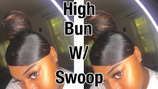 Quick Top Knot Bun Tutorial On Natural Hair No Weave Quick Top Knot Bun Tutorial On Natural Hair No Weave