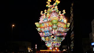 能代七夕 天空の不夜城 2018 ダイジェスト 秋田県能代市 城郭型の灯籠