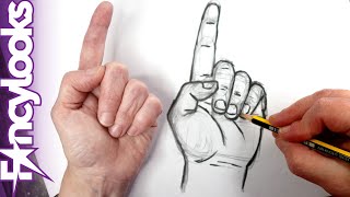 Practica conmigo dibujando manos: mano señalando, ejercicio 2