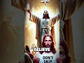 don t scroll if you believe in christianity god jesus shorts