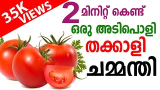 THAKKALI CHATNEY തക്കാളി ചട്നി  2  മിനിട്  പാലക്കാടൻ സ്റ്റൈൽ