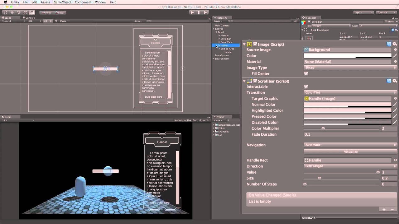 Ui Scrollbar Unity Official Tutorials Youtube