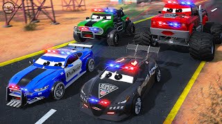 Police Cars Racing - Action-Packed Monster Police Cars Race | Off-Road Racing | Crazy Competition
