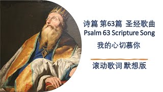 《诗篇第63篇》诗篇灵修 滚动歌词默想版 我的心切慕你 Psalm 63 Scripture Song 诗篇默想系列