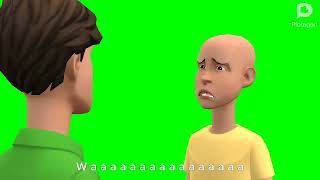 Caillou gets Grounded Green Screen (Plotagon Animation)