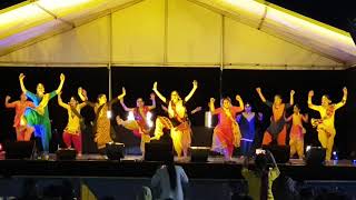 Girls Punjabi Bhangra from Radio Sadeala at Manukau Diwali 2020, Auckland, NZ