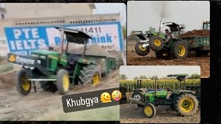 Miti bharn lgye c tractor khub gya 🥲😂/ troli jma thle lag gayi 🫠/ Johndeere 💚