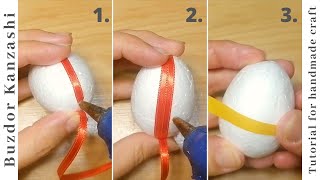 Tojás bevonása szalaggal - 3 féle tipp / Easter eggs