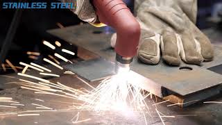 Air plasma cutting machine ANDELI CUT-50Pro XS cuts iron plates with a thickness of 25mm