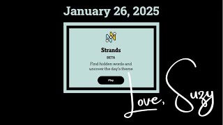 Strands Theme of the Day for January 26, 2025: Ore so they say