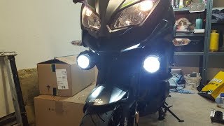 Kawasaki OEM fog lights LED installation  Kawasaki Versys 1000  2015 2018