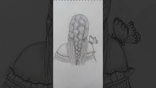 I tried drawing a girl with beautiful hairstyle from farjana drawing academy