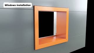 Sandwich panels building windows installation