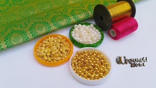 How to Make Pearl Tassel Saree Kuchu At Home | DIY | Latest Saree Kuchu Designs | uppunutihome