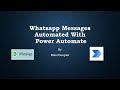 WhatsApp Messages Automated With Power Automate