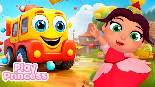 Old McDonald - The Wheels On The Bus Go Round and Round + Children's Music | Princess Songs