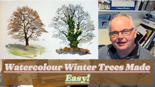 Magical Winter Trees in Watercolour: Easy for Beginners with SECRET TECHNIQUE!