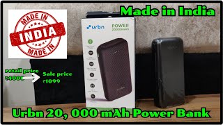 Urbn 20,000 mAh Power Bank Unboxing \u0026 Review| Made In India🇮🇳 | The Best Powerbank 💪|THE FACTS CAPE|