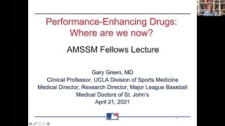 Performance-Enhancing Drugs | National Fellow Online Lecture Series